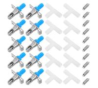 ROMISBABA 10 Sets of Metal Rabbit Water Dispensers Easy to Install Splash-proof Drinking Bottles for Small Animals and Rabbits, Suitable for Farm and Household Use