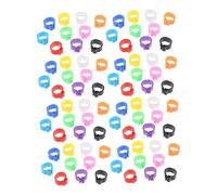 ROMISBABA 100pcs 10mm Plastic Pigeon Foot Rings Pigeons Identification Leg Bands Opening Bird Rings Mixed Colors for Racing and Breeding