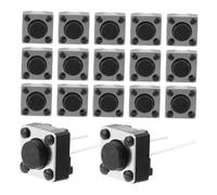 ROMISBABA 100pcs 6x6x5mm Momentary Tactile Push Button Switches for Pcb, Vertical Micro Tactile Buttons 2 Pins, Replacement Electronic Components for Diy Electronics and Panel Controls
