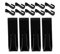 ROMISBABA 100Pcs Black Pegboard Hooks Set, Small Over The Door Storage Hooks for Bathroom and Wardrobe Organizer, Plastic Door Clothes Hangers for Space-Saving Display and Hanging Solutions