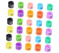 ROMISBABA 100pcs Color Coding Garment Markers Assortment Kit Circular Hanger Clips for Wire Plastic Hangers Xxs to Clothing Dividers for Retail Closet Warehouse Organization