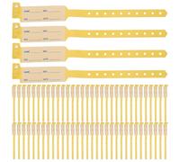 ROMISBABA 100pcs Disposable Id Bracelets for Adults and Elderly Patients, Waterproof PVC Hospital Identification Wristbands for Patient Admittance and Nursing