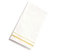 ROMISBABA 100pcs Gold Foil Napkins Disposable Wedding Dinner Party Napkins White Absorbent Hand for Valentine's Day Engagement Party