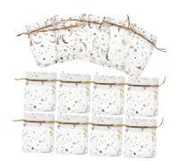 ROMISBABA 100pcs Hot Stamping Stars Moon Bag Organza Bags for Jewelry Drawstring