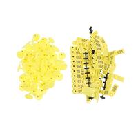 ROMISBABA 100pcs Livestock Ear Tags for Cattle Sheep Goat Pig Calf Yellow Animal Identification Tags with Long Shaft for Better Air Circulation Easy Tracking and Theft Prevention Farm