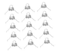 ROMISBABA 100pcs Plastic Xmas Ornament Caps Replacement Ball Topper Covers for Christmas Tree Decorations Lightweight Metal Round Hangers for Porcelain DIY Holiday Decor