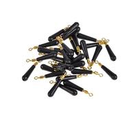 ROMISBABA 100pcs Rubber Fishing Float Connectors with Metal Rolling Drift, Elastic Design to Fix the Depth the Float, Suitable for Rivers and Long Rod Fishing