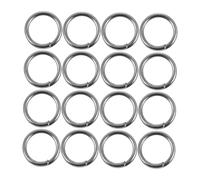 ROMISBABA 100pcs Stainless Steel Fishing Split Rings Precision Double Wire Round Split Rings for Freshwater Saltwater Rapid Lure Change Connectors Terminal Rigging Supplies for Offshore