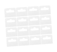 ROMISBABA 100pcs Transparent Self-Adhesive PVC Pegboard Display Hangers Hanging Tabs for Retail Store Office Home Use Clear Sticky Hooks for Item Presentation