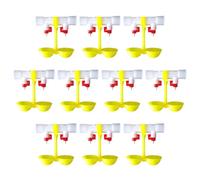ROMISBABA 10pcs Automatic Chicken Drinker Ball with Ball Valve Design, Metal and Plastic Bowl Type Water Fountain for Quail and Birds, for Home and Commerce Poultry Farms