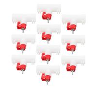 ROMISBABA 10pcs Automatic Chicken Waterer Dual-Head Ball Valve with Anti-Leak System for Chicken Enclosures Reusable Poultry Water Dispenser for and Ducks