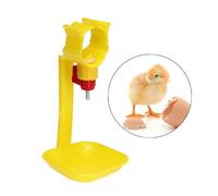 ROMISBABA 10PCS Automatic Hanging Chicken Waterer Yellow Poultry Water Drinking Cups for Chickens Ducks Geese Integrated Drip Fountain to Reduce Water Waste and Maintain Clean Coop