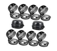 ROMISBABA 10pcs Childproof Oven Knob Covers Easy Installation Safety Guards for Gas and Electric Stoves Black Protectors to Prevent Accidental Turning and Girls