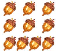 ROMISBABA 10Pcs Fall Theme Pine Cone Aluminum Foil Balloons 42X64Cm Thanksgiving Party Orange Decorations for Autumn Festival Events