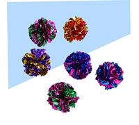 ROMISBABA 10pcs Funny Cat Ball Toys Crinkle Sound Interactive Crinkle Balls for Kitten Random Color
