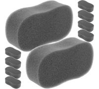 ROMISBABA 10pcs Hair Removal Brush Sponge for Haircut Neck Duster Black Soft Hair Duster Sponge for Easy Cleanup After Styling