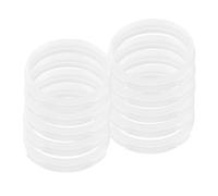 ROMISBABA 10pcs Hamster Tunnel Connected Rings Replacement Plastic Tube Circles Diy Cage Connectors for Hamster and Guinea Pig Cages White