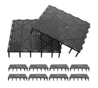 ROMISBABA 10pcs High-efficiency Plastic Bottom Filter Plate for Fish Tank with Easy Maintenance, Black Aquarium Filter Bottom Divider Tray Suitable for Freshwater and Saltwater Tanks