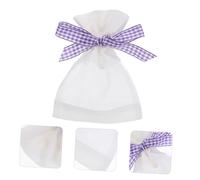 ROMISBABA 10pcs Lavender Sachet Bags Breathable Linen Empty Pouch with Ribbon Closure for Jewelry Spices Dried Flowers Storage and Fragrant Sachets Portable Gift Packaging
