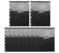 ROMISBABA 10PCS Loose-Leaf Stamp Collection Pages for Album with Black Background Versatile Layout Protecting Stamps Postcards Banknotes Suitable for Collectors Organizing and Displaying