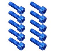 ROMISBABA 10pcs M5x15mm Hexagonal Bike Water Bottle Cage Bolts Blue Replacement Screws for Bicycle Cup Holder Suitable for Cycling and Outdoor Activities