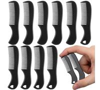 ROMISBABA 10pcs Mens Beard Comb Pocket Travel Styling Combs for Men Mustache Grooming Tool Hair Care Curly Rolling
