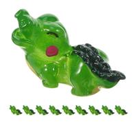 ROMISBABA 10pcs Mini Crocodile-shaped Resin Figurines for Garden Decor, Easy to Clean Small Resin Animals, for Micro Landscapes and Bonsai Outdoor Accessories