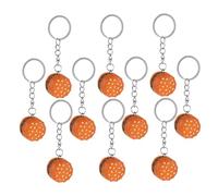 ROMISBABA 10pcs Mini Hamburger Keychain Cute Cartoon Food Pendant Durable Hanging Charm for Bags Collection Lightweight and Portable Key Ring Accessory