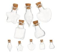 ROMISBABA 10pcs Miniature Tiny Glass Bottles Multi-function Compact Delicate Mini Bottles for DIY Crafts Wish Messages and Decorative Uses