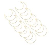 ROMISBABA 10pcs Moon Dreamcatcher Rings Iron Metal Hoops for DIY Crafting Deformation Resistant Metal Wreath Rings with Artistic Crescent Shape for Home Decor Wall Hangings and Travel