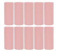 ROMISBABA 10pcs Pink Paper Tea Diffuser Storage Tubes with Lid Multipurpose Cylindrical Tea Bag Box Organizer and Small Items Compact and Stylish Packaging for Home Use