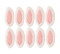 ROMISBABA 10pcs Pink Plush Bunny Ear Hair Clip DIY Craft Accessories for Women Soft Decorative Rabbit Ear Charms for Hairpins and Hair Ties and Adorable Styling Supplies