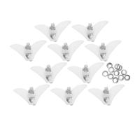 ROMISBABA 10pcs Plastic Business Tie Clips for Men with Strong Clasp and Resilient Construction, Minimalist White Tie Holders Suitable for Weddings and Business Attire