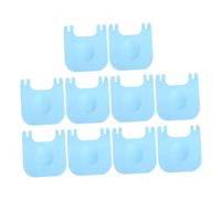 ROMISBABA 10pcs Plastic Cage Buckle Clips Detachable Pet Fence Clamps Snap-type Wire Cage Connectors for Rabbit Hamster Guinea Pig Small Animal with 2 Sky-blue Fixing Clips