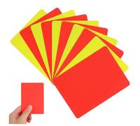 ROMISBABA 10pcs Professional Referee Cards Set Flexible Durable Red Yellow Cards for Football Rugby Badminton Matches Standard Multi Function Match Officials Equipment