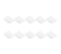 ROMISBABA 10pcs Removable White PVC Basket Clip-on Label Holders with Chalkboard Effect for Game Room and Wardrobe Storage Bins