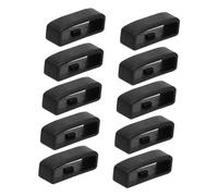 ROMISBABA 10pcs Silicone Watchband Loop Rings Compatible with Polar Black Lost Strap Retainers Replacement for Broken Bands