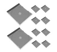 ROMISBABA 10pcs Slim Cd Case with Tray Clear Plastic Storage Box for Music Software Data Discs Efficient Organization Enhanced Protection for Home Office Use