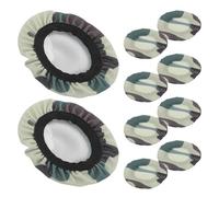 ROMISBABA 10pcs Small 6-7.5cm Headphone Earphone Covers Washable Ice Silk Fabric Ear Pads Dustproof Protective Covers for Gaming Office Aviation Headsets