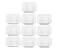ROMISBABA 10pcs Small Plastic Weighing Boats Square Tray Reusable Laboratory Sample Dishes for Precise Chemistry Weighing and Medical Applications