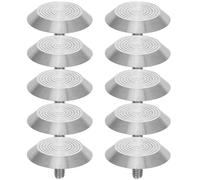 ROMISBABA 10pcs Stainless Steel Blind Nails Non-slip Groove Pattern 35x5mm, Tactile Warning Markers for Sidewalks, Pathways, and Public Areas, Safety Floor Markers for Visually Impaired