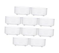 ROMISBABA 10pcs Transparent Acrylic Reptile Water Bowl Stable Tip Feeding Dish for Lizards Corn Snakes Crickets Terrarium Use