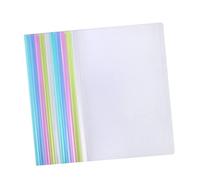 ROMISBABA 10pcs Transparent File Folders with Sliding Bar Non Slip Locking Report Covers Paper Organizer for School and Office Documents Lightweight Document Holders