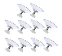 ROMISBABA 10PCS Transparent Strong Suction Cup Hooks with Screw Manual Tightening for Glass Surface Sucker Hangers for Kitchen Bathroom Window Mirror Easy to Install for Home and Store Use