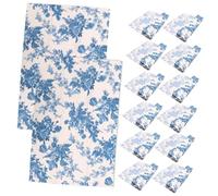 ROMISBABA 10pcs Vintage Blue Porcelain Gift Box Wrapping Paper Decorative Cotton Paper for Festival Party Craft Packaging and DIY Gift Wrap