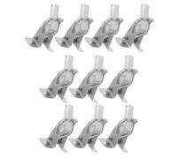 ROMISBABA 10pcs Wall Mounted Metal Bulldog Clips Rustproof Spring Grip Tool Holder for Brooms Mops Rakes Heavy-Duty Garage Storage Organizer for Utility and Closet
