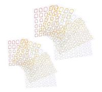 ROMISBABA 10sheet Hollow Nail Art Decals Geometric Frames Stickers PVC Gold Minimalist Modern DIY Decorations for Women Parties