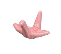 ROMISBABA 12 Pcs Ceramic Chopsticks Rest Holder with Paper Crane Design Colored Solid Porcelain Rack for Dining Table Chopstick Pillow for Household and Hotel Banquet Decoration Easy to