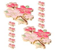 ROMISBABA 12 Pcs Cherry Blossom Lapel Pins for Women, Lightweight Zinc Alloy Brooches with Resistance to Fading, Elegant Pink Flower Design for Decorating Backpacks and Shirts in Spring