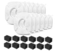 ROMISBABA 12 Sets Pet Fountain Replacement Filters for Dog Cat Water Dispenser Easy Install Extended Use Compatible with Various Brands Healthy Drinking Water Pads